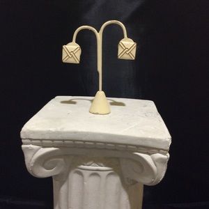 Square Shaped Gold Toned X and Cream Vintage Monet